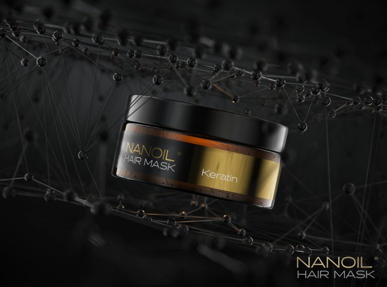 Nanoil Haarmaske mit Keratin gegen trockene, matte und strapazierte Haare