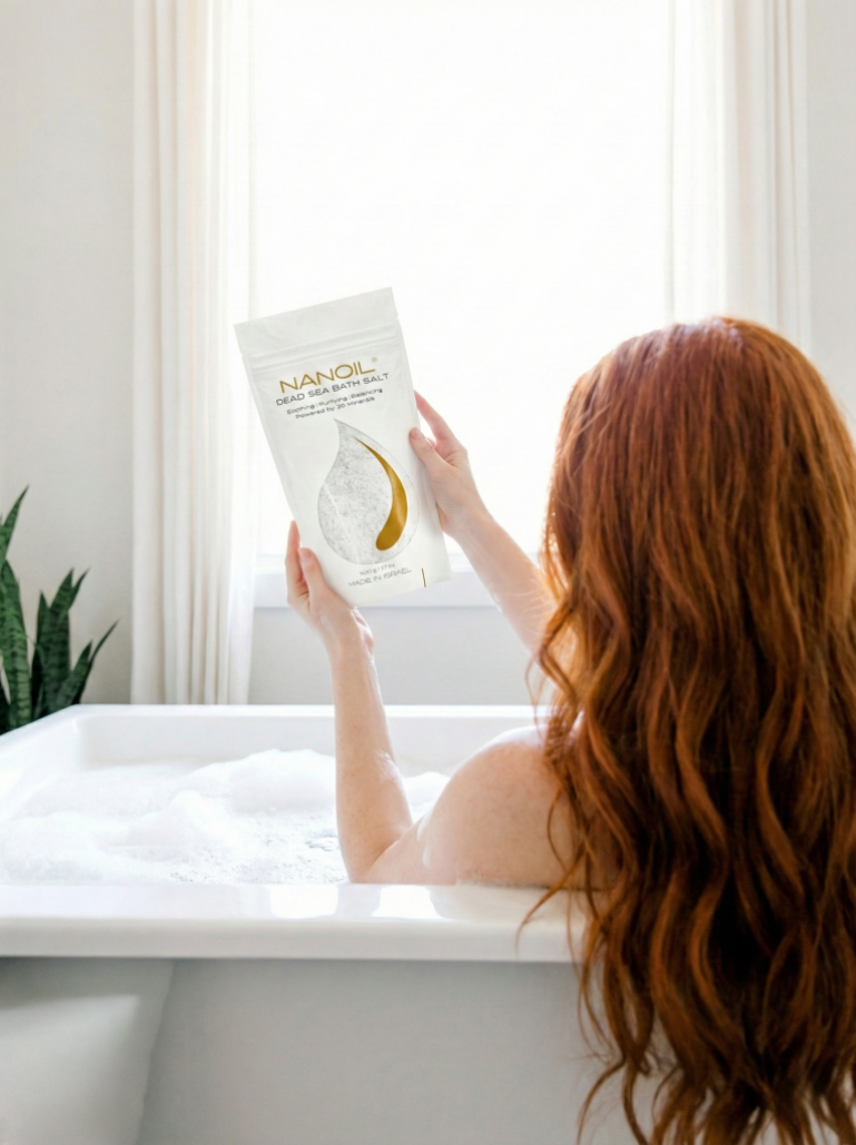 Entdecke das Produkt, das deine regelmäßige Hautpflegeroutine verändern wird: Nanoil Totes Meer Badesalz
